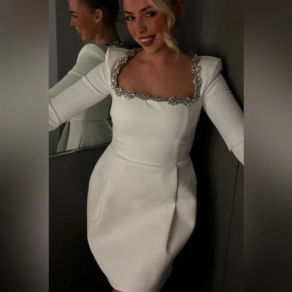 Nadine Merabi Kimberly White Dress - Picture 8 of 13